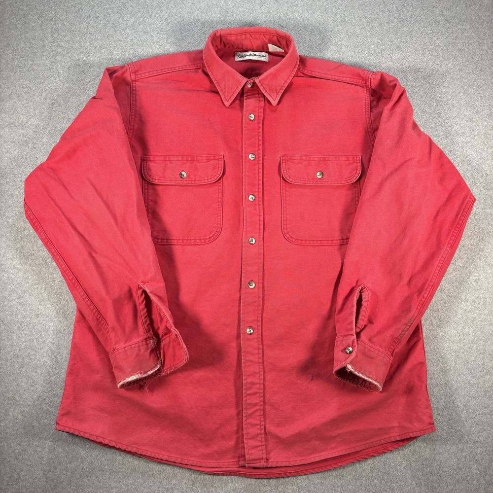 Vintage Gander Mountain Shirt Mens XL Red Flannel Outdoor Button Up Grunge